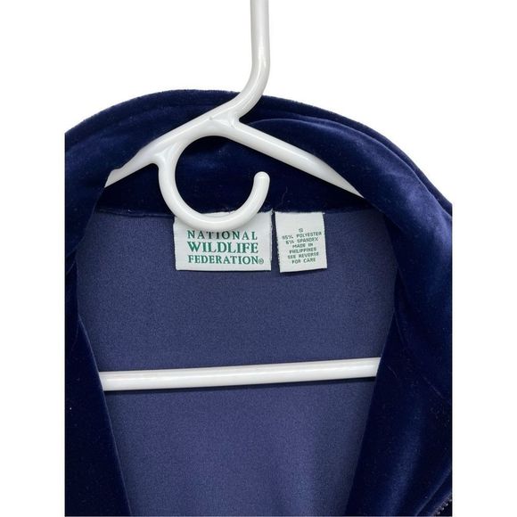 Vintage National Wildlife Federation Zip Up Sweater Size Small Velvet Cardinal B - Picture 3 of 8